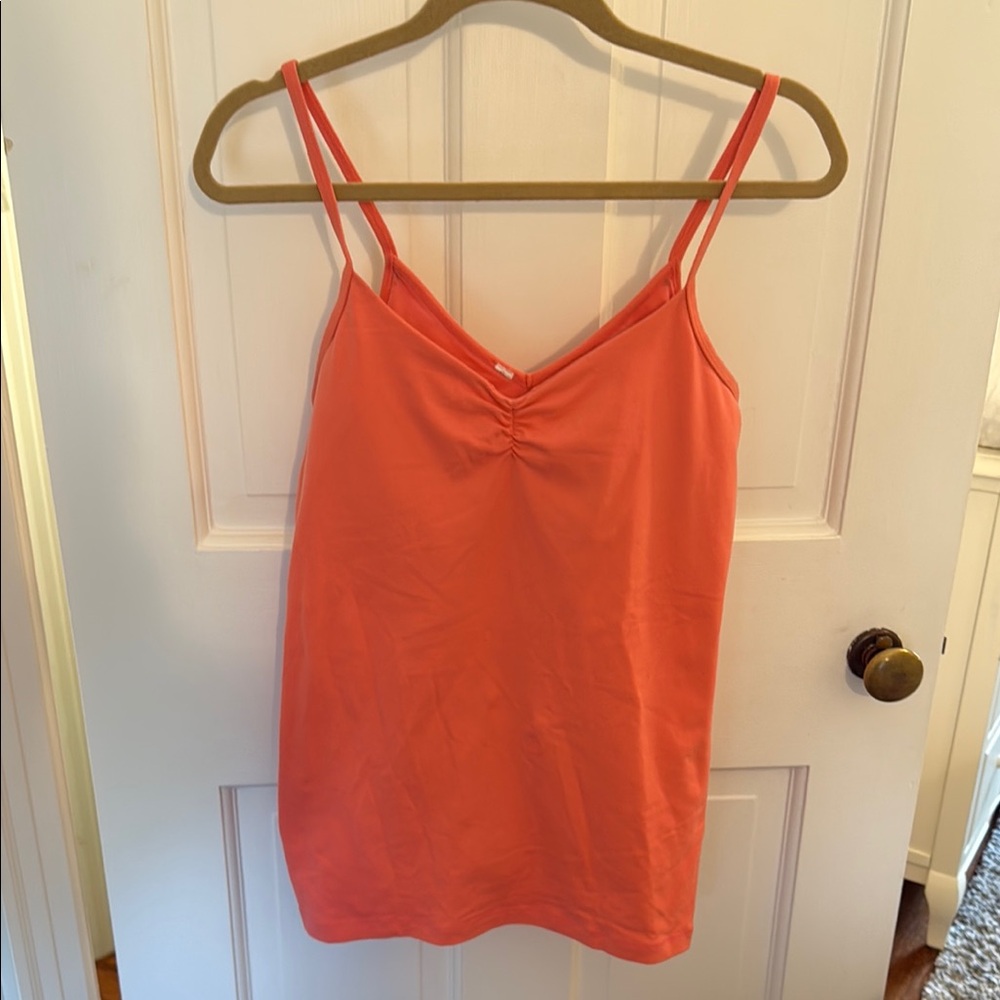 Lululemon Athletica Orange Fitted Sleeveless Camisole